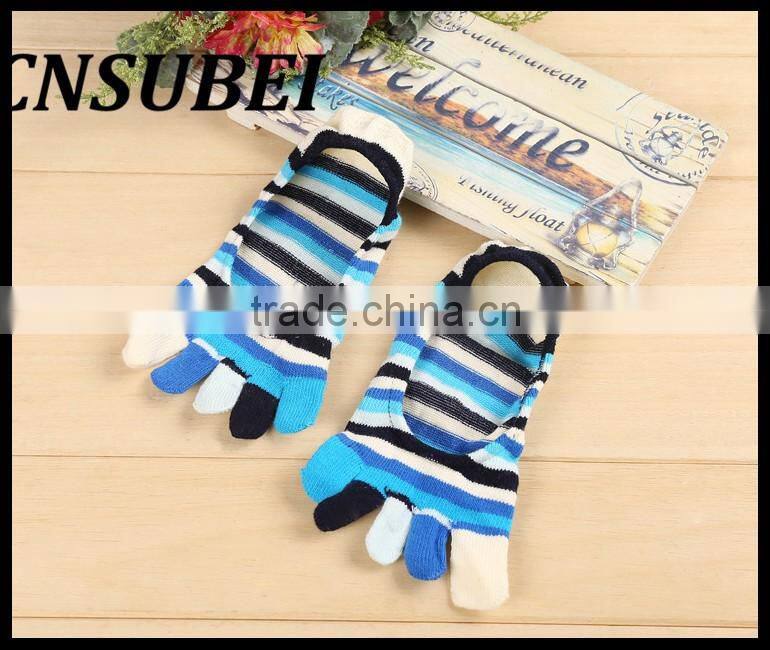 Japanese cotton striped socks shallow mouth invisible socks toe socks