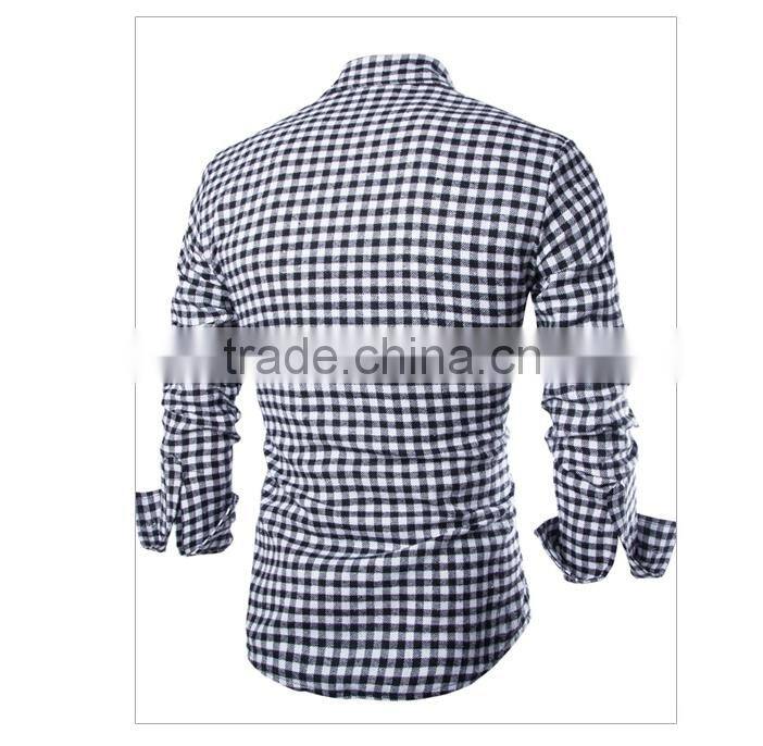 2015 Alibaba hottest sale plaid pattern long sleeve indian fashion shirt for men