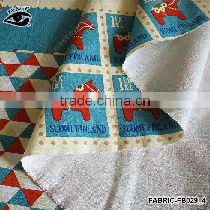 1.40 m Fresh Style Horse Check Cup Pattern Canvas Fabric Linen/Cotton Fabric Zakka Patchwork Fabric