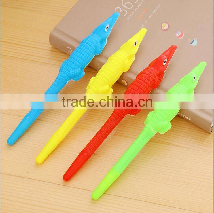 Novel creative fancy 3d crocodile shaped gel pen