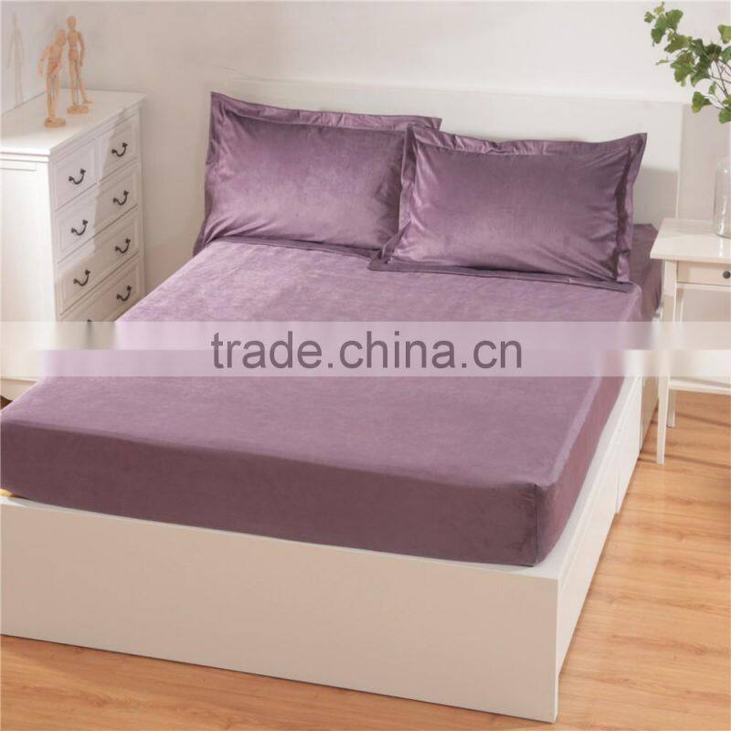 2017 NEW DESIGN SUPER SOFT MICROFIBER PURPLE 4PCS BEDDING SET