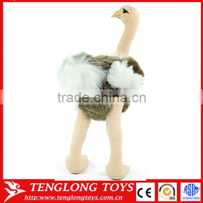 Lifelike stuffed animal plush custom soft toy plush ostrich toy