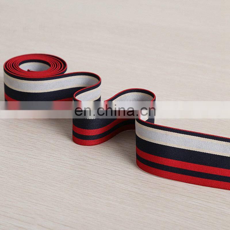fashionable striped plain woven elastic ribbon for underwear