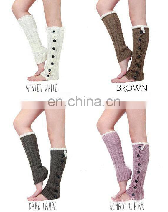 Lace sock warm knitted leggings