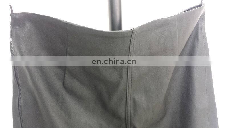 ladies fashion tight fitting stretch leaather pants