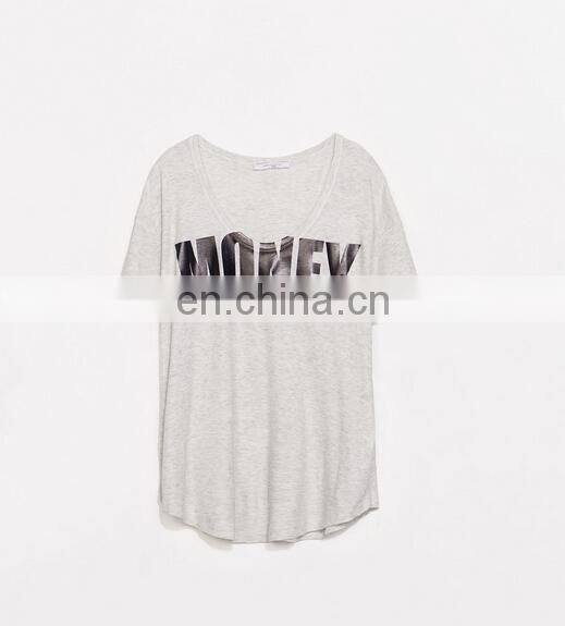 Hot Sale Fashion 100% Cotton Cheap Custom Money Printing T Shirt Wholesale China