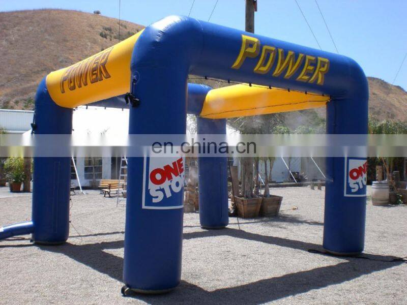 PVC tarpaulin inflatable special shaped arch/inflatable arch shaped for power station