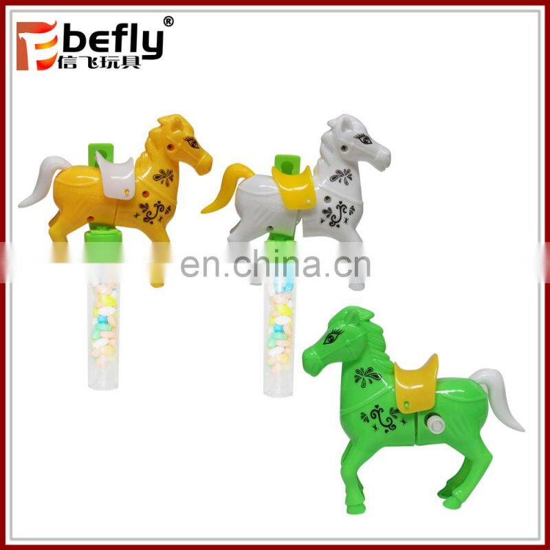 Cute duck shape shaking noise maker toy with candy