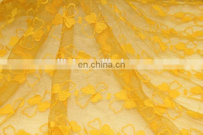 2017 new flower tulle embroidered fabric with wedding clothing lace