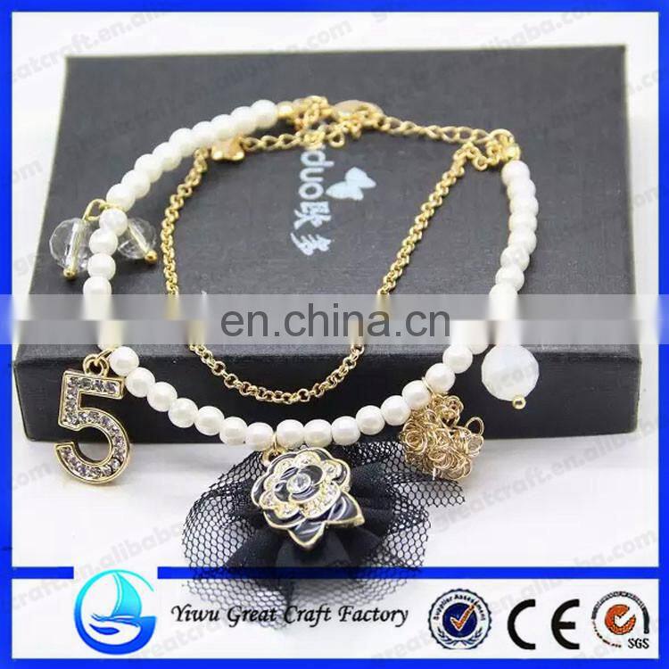 pearl hand chain bracelet plastic pendants chain
