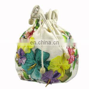 custom-made brand printable black drawstring cotton bag