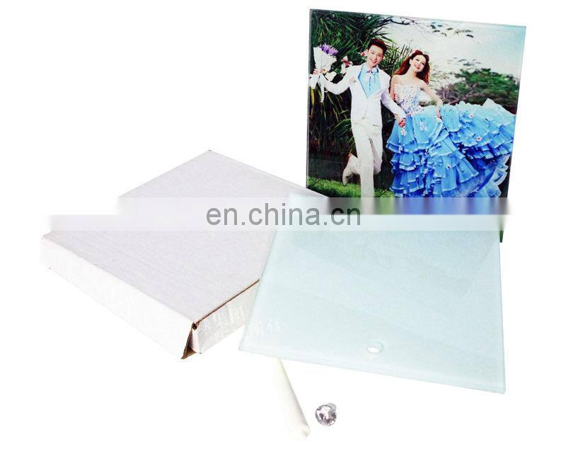 New Design Sublimation Glass Wedding Photo Frame Sublimation glass decoration Picture photo frame