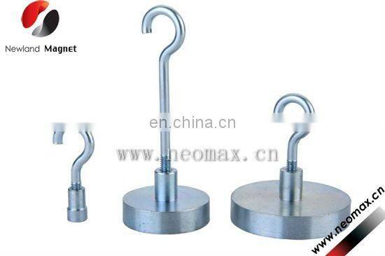 Strong neodymium magnetic hook/custom neodymium pot magnet for sale
