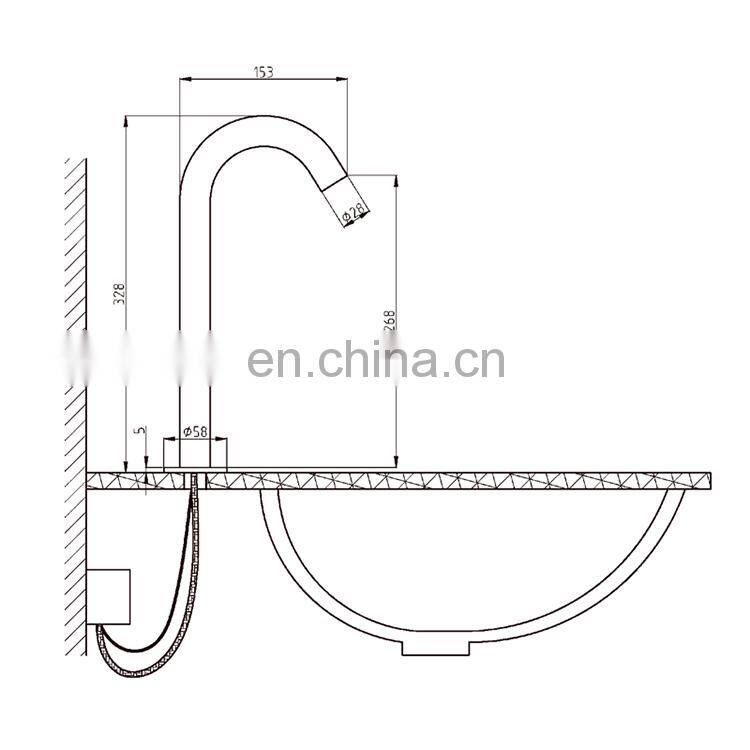 Automatic faucet manufacturer China GIBO 6150AD automatic bath tap
