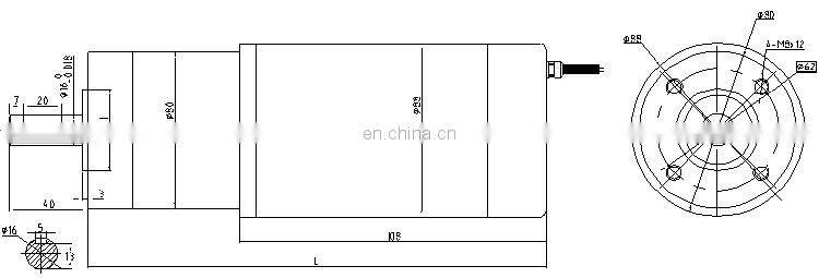 200w Low rpm High Torque DC Planetary Reduction Gear Motor 24v reducer motor BMM520