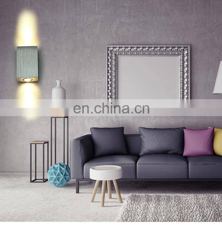 Creative Square Aluminum Decorative LED Wall Lamp Bedroom Bedside Wall Lamp For Staircase Corridor