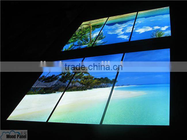virtual window wall panel light