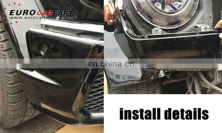 G63 full set fit for G-class W463 G500 G550 G55 2017year before front bumper grille fenders mirror PP material to G63 body kits