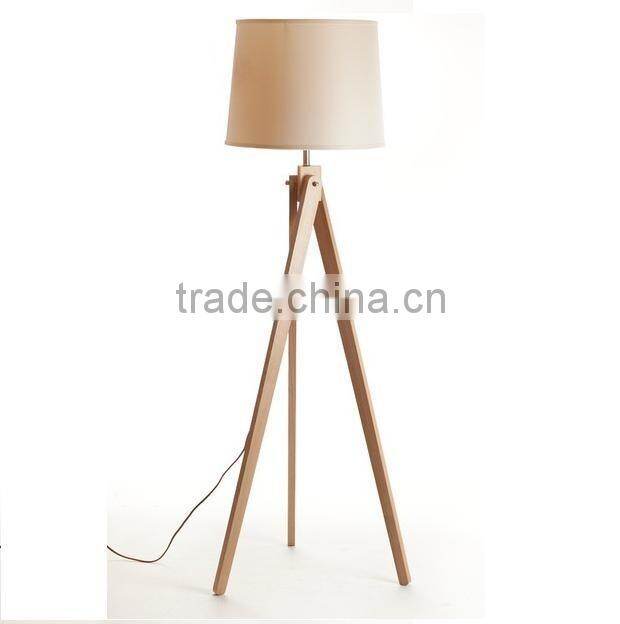 wooden floor standing lamp