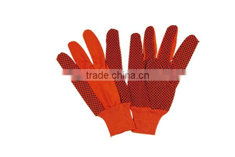 High Quality Jersey Cotton Gloves With PVC Dots LG078