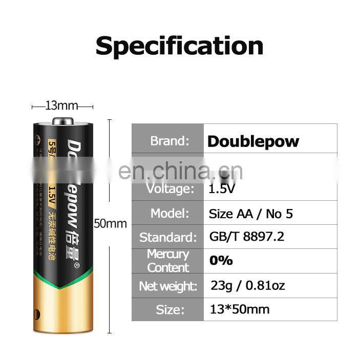 New Arrivals High Performance Size aa am3 lr6 No.5 1.5v Alkaline Dry Battery Cell