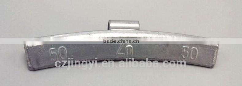50g Zn zinc clip on wheel weight for alloy rims