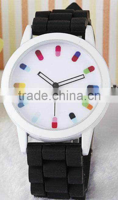 high quality japan movement jelly silicone wristband watch