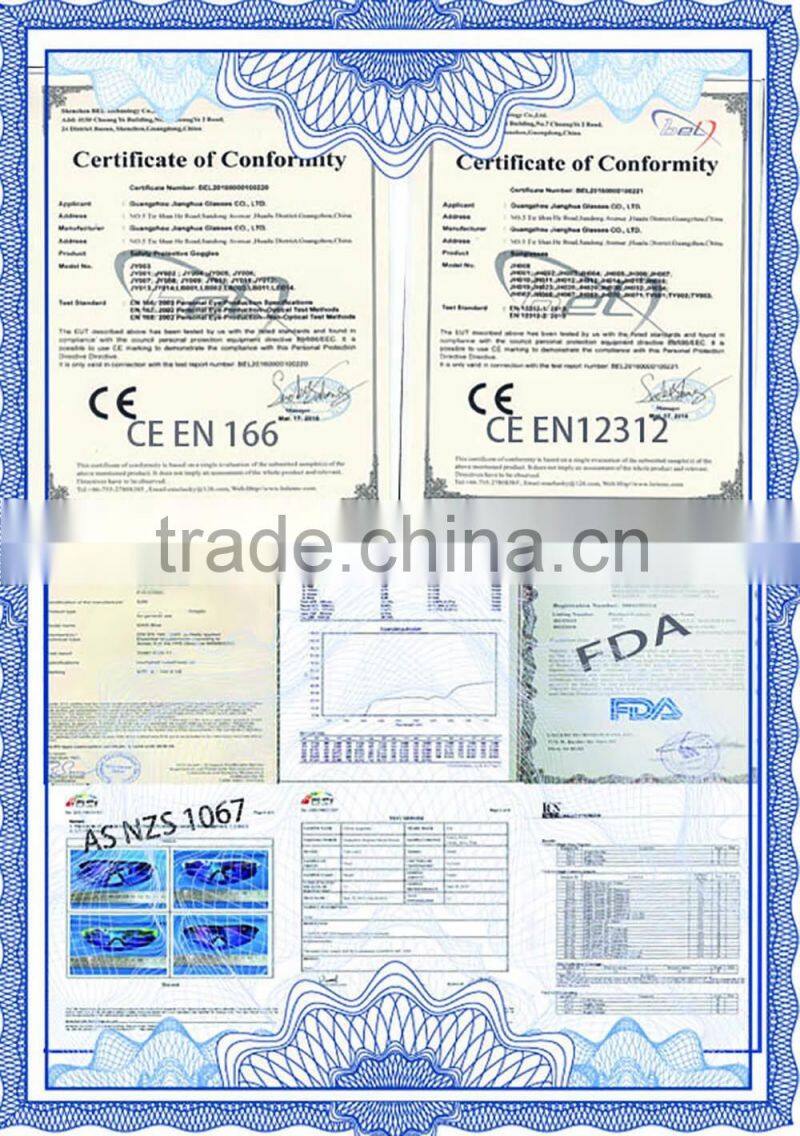 New 2016 fashionable green frame safety racing motocross goggles