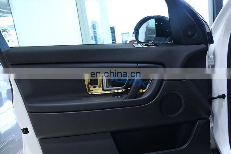 4pcs Golden Car Door Inner handle frame Trim Decoration For Land Rover Discovery Sport Car Accessories 2015 2016 2017