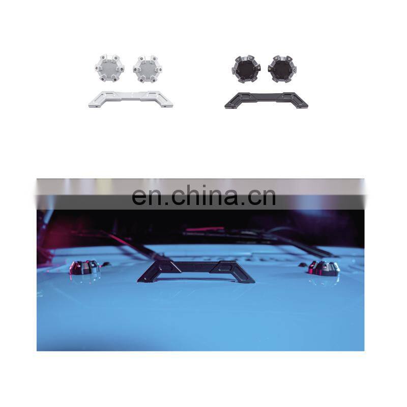 Furyengraver offroad aluminum three-piece hood handle for Jeep wrangler JK 2007+ 4x4 accessories