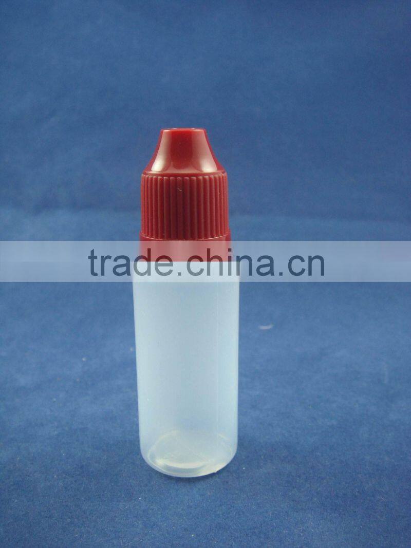 e liquid ecigarette safty and child resistance cap drop bottle 15ml PE/PET material
