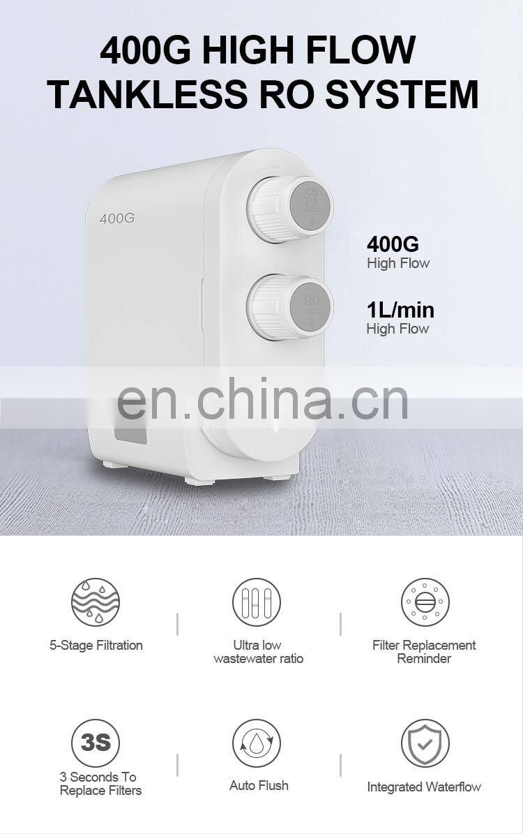 Quality 400GPD RO Water Filtration System Reverse Osmosis Water Purifier for home use
