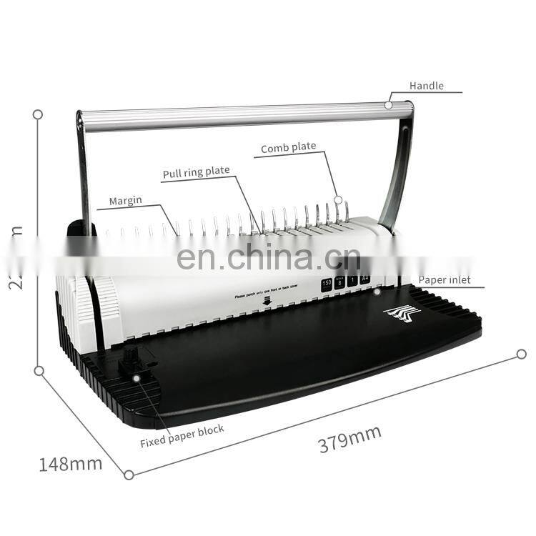 Professional Office Desktop Easy Use A4 Size Paper 150 Sheets Manual Comb Binding And Punching Binder Machine