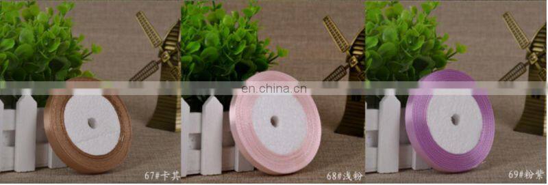 1cm 25Yards/Roll Grosgrain Satin Ribbons for Wedding Christmas Party Decorations DIY Bow Craft Ribbons