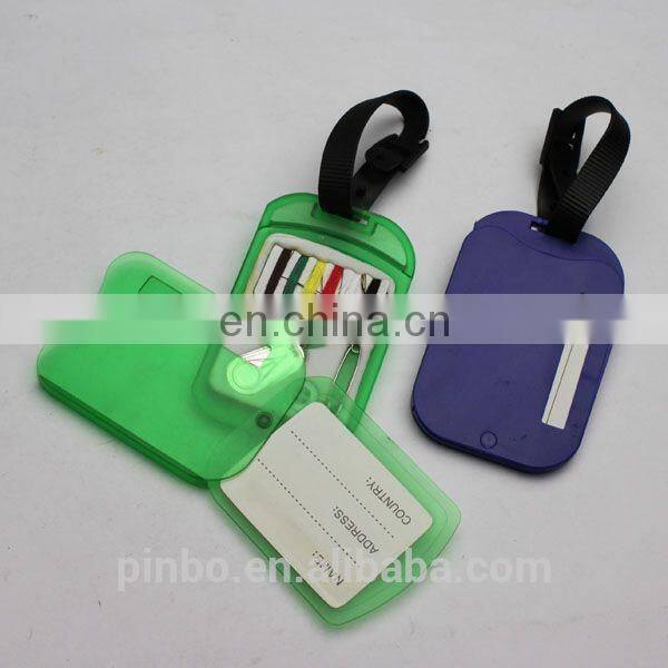 Hot Sell Travel Free Sewing Kit Sample,wholesale custom mini sewing supplies sewing kit set with luggage tag