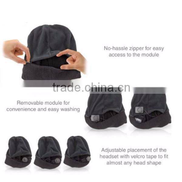 2016 Custom promotional washable hands-free music MP3 hat