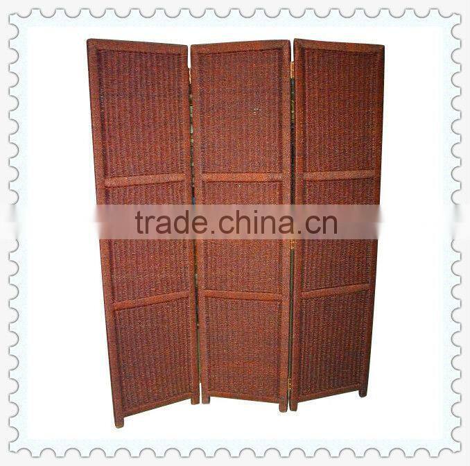 antque decorative 3 panel folding screen
