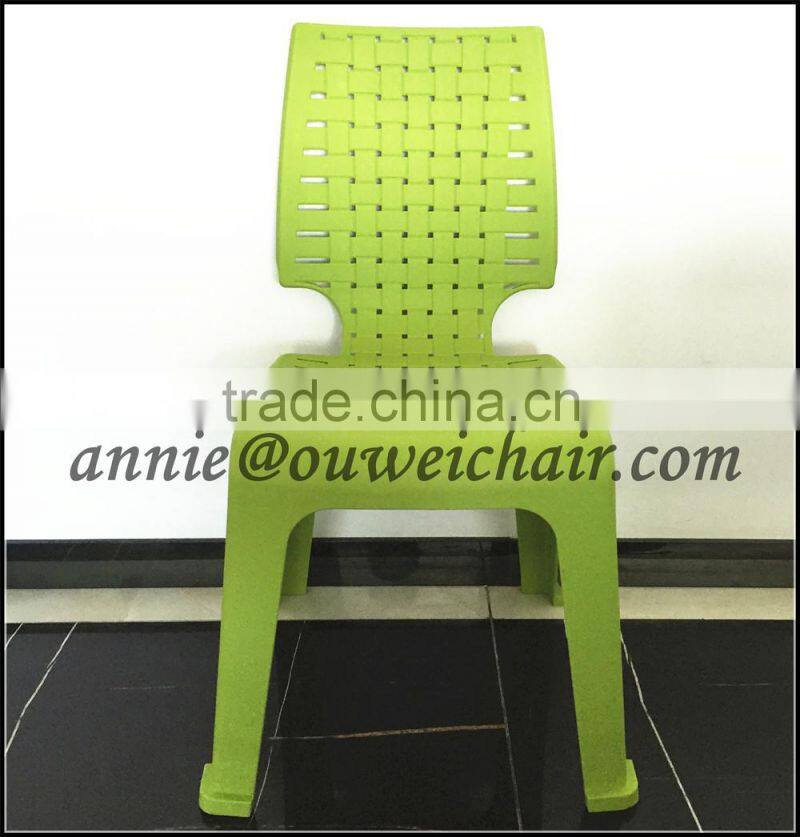 cheap plastic chair /armless chair/green chair