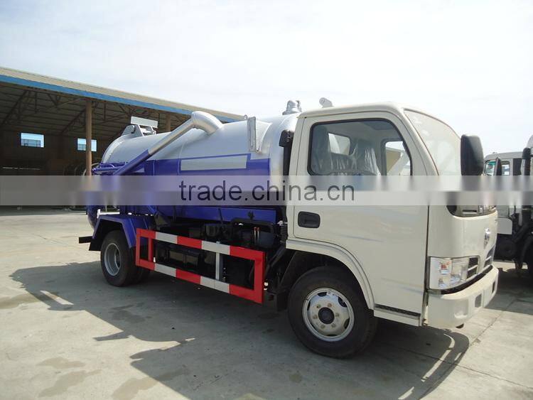 Dongfeng 4x2 sewage suction truck, 3m3 used sewage trucks