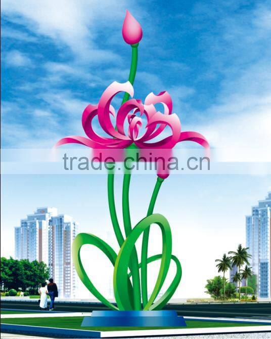 stainless steel flower lotus metal sculpture hot item