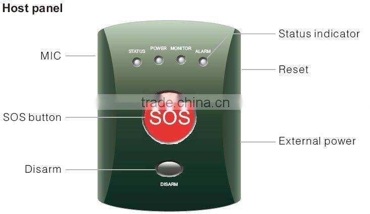 Hot!!! gsm emergency button gsm elderly alarm with SMS alert