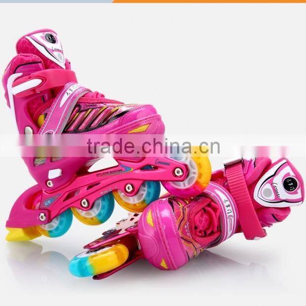 CE approved youth inline skates with flash pu wheel