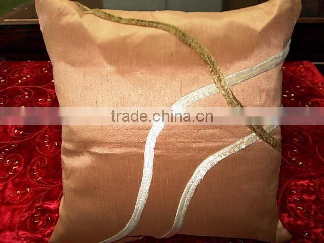 Hand embroidered cushion cover