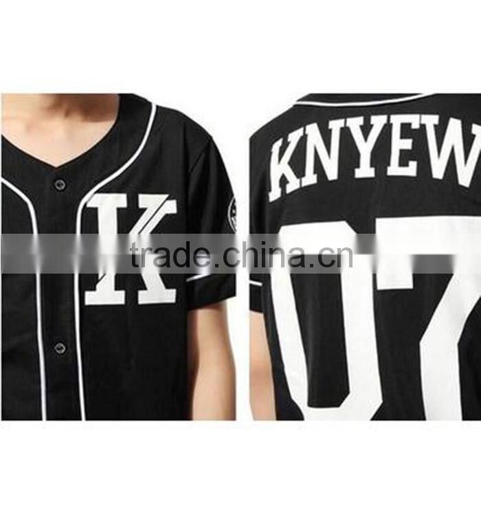 New products 2016 custom blank baseball jerseys wholesale with sublimation printing