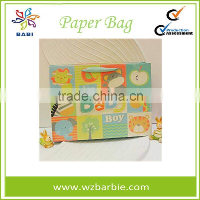 Lovely Animal Recycable Paper Shopping Bag With Handle