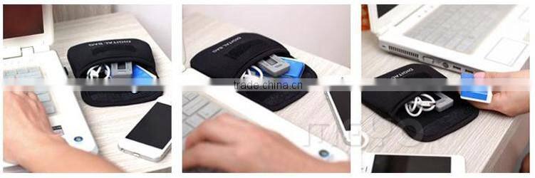 Mini travel digital accessories bag packing organizer with data cable earphone