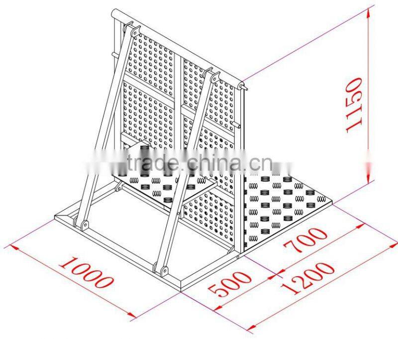 aluminium portable and removable crowded barricade