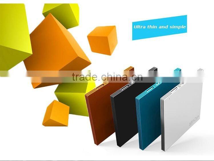 Super slim Aluminum and ABS material mobile power bank 2500mAh