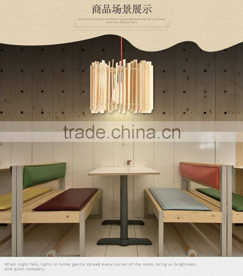 Wooden LED pendant light JK-8005B-04 Home decoration decorative Japanese-style wooden pendant lamp