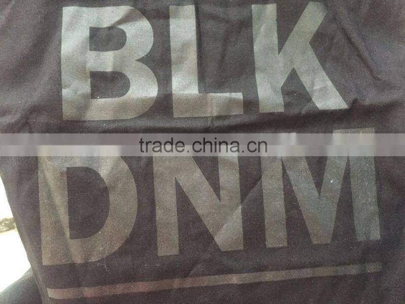 black cotton tote bag